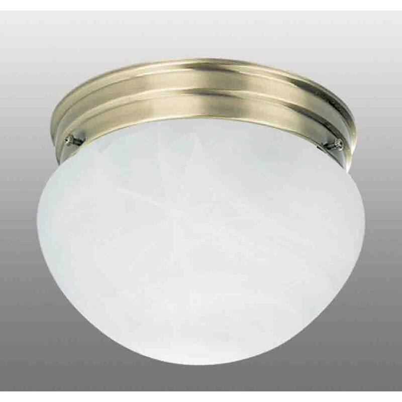 Volume Lighting 2 Light 9" Flush Mount Ceiling Fixture with White