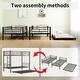 preview thumbnail 6 of 14, Black Twin over Twin Metal Bunk Bed with Noise-Reducing Guardrail
