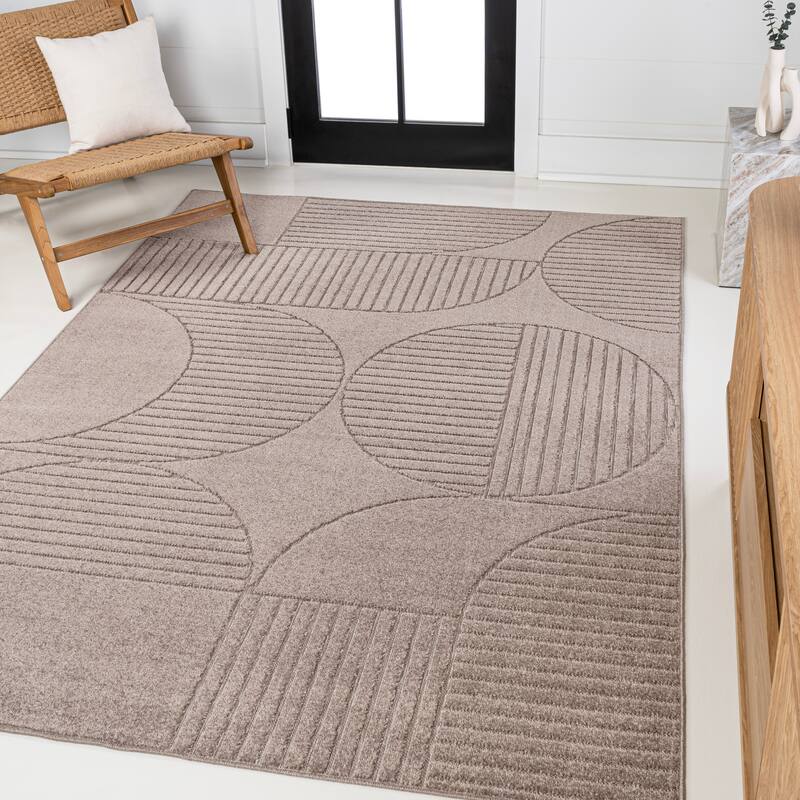 JONATHAN Y Dila Geometric Arch Scandi Striped Ivory/Cream Area Rug