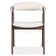 Furniture of America Lantel MidCentury Modern 5Piece Walnut and Beige Wood Dining Table Set