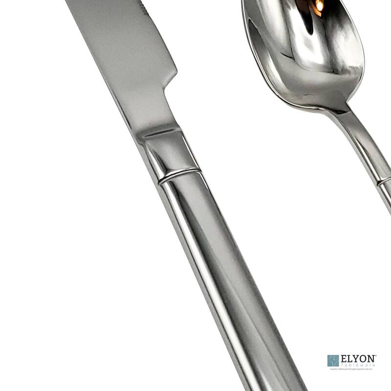 Elyon Fine 20 Piece Reflective Silver Flatware Set Stainless Steel Service For 4