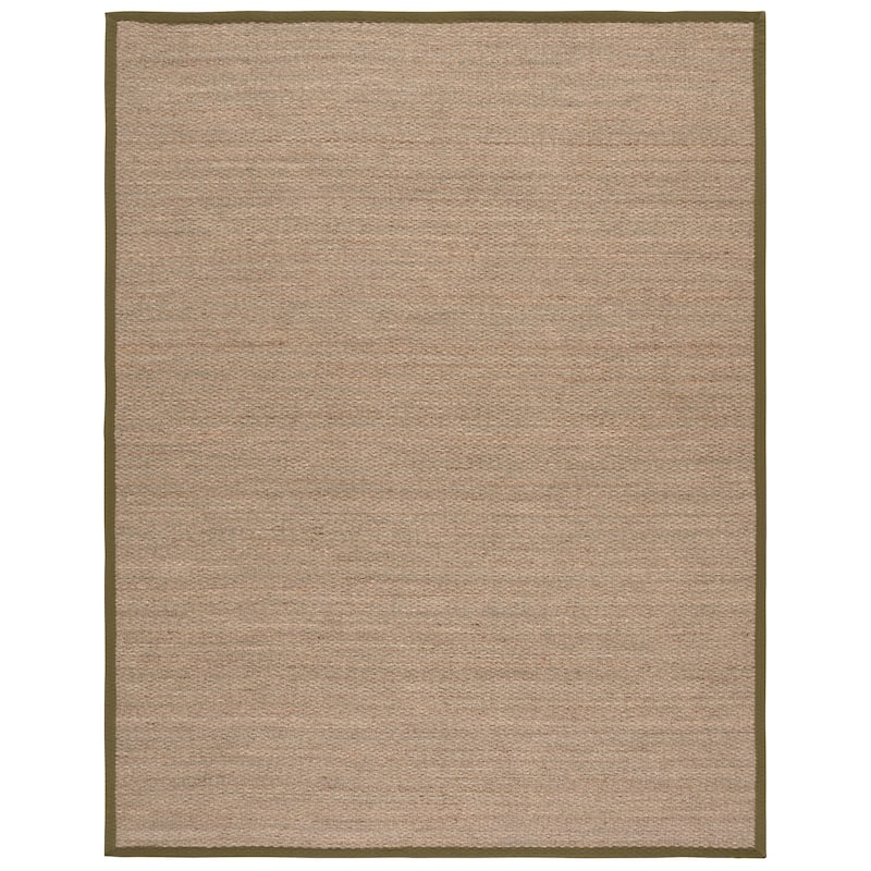 SAFAVIEH Natural Fiber Lovie Farmhouse Seagrass Rug - 9' x 12' - Natural/Olive