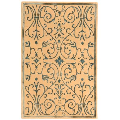 SAFAVIEH Handmade French Tapis Nonita Shabby Chic Oriental Wool