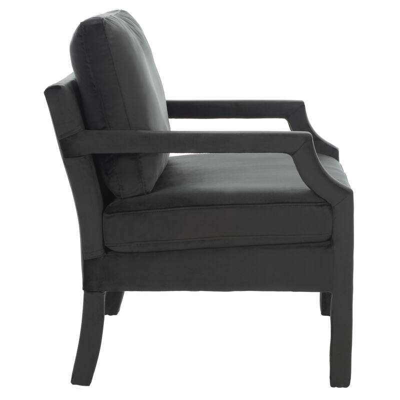SAFAVIEH Genoa Upholstered Velvet Arm Chair - 25.8" W x 29.1" L x 35" H