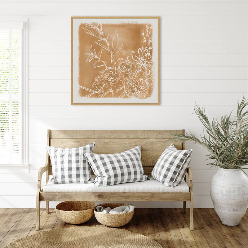 Flower Bundle by Anne Tavoletti Framed Canvas Wall Art Print