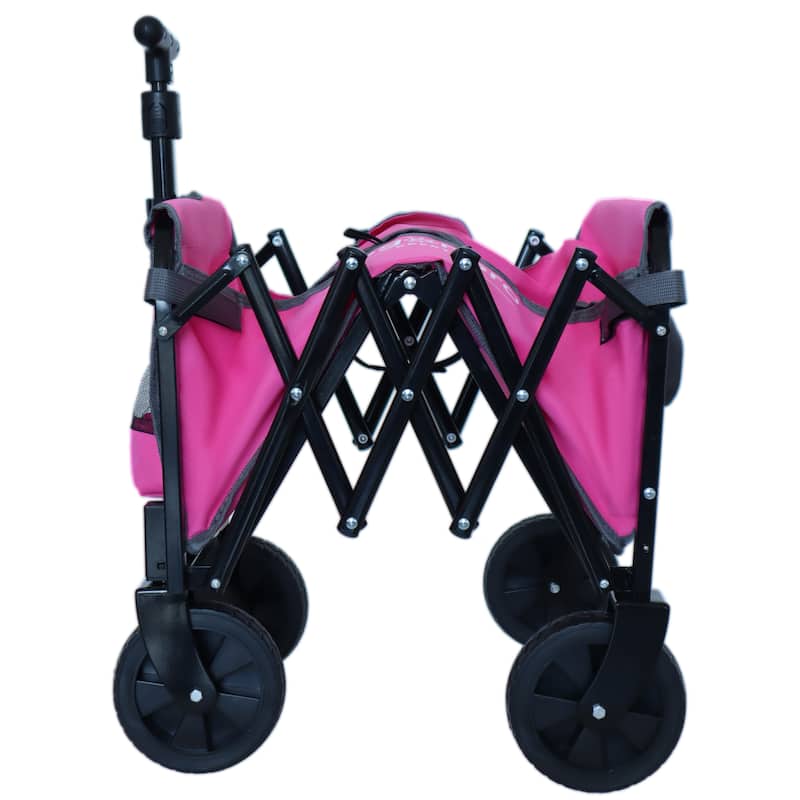 Expandable Dual-Layer Utility Wagon With 100% Extra Space-Grocery Cart For Camping,Shopping,Sports,Gardening,Fishing