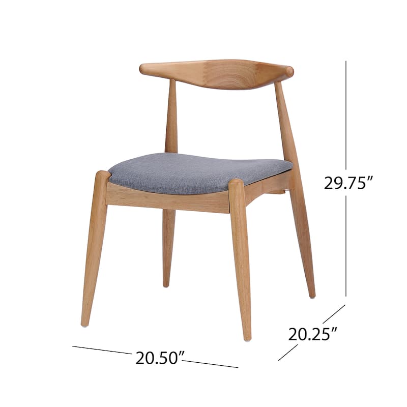 Francie Mid-Century Modern Dining Chairs (Set of 2) by Christopher Knight Home - 20.50" W x 20.25" L x 29.75" H