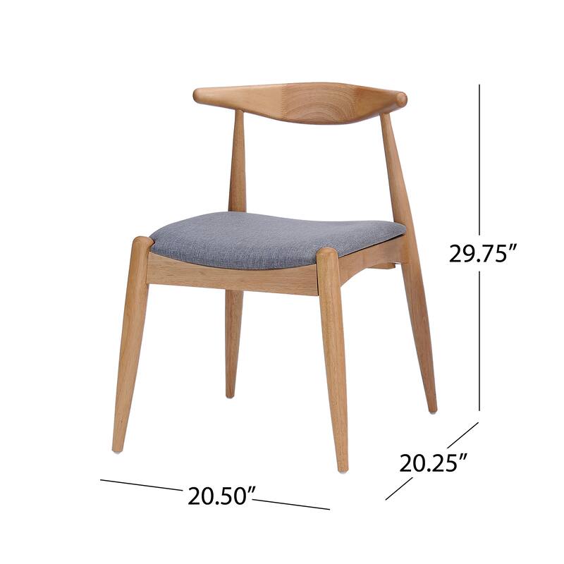 Francie Mid-Century Modern Dining Chairs (Set of 2)