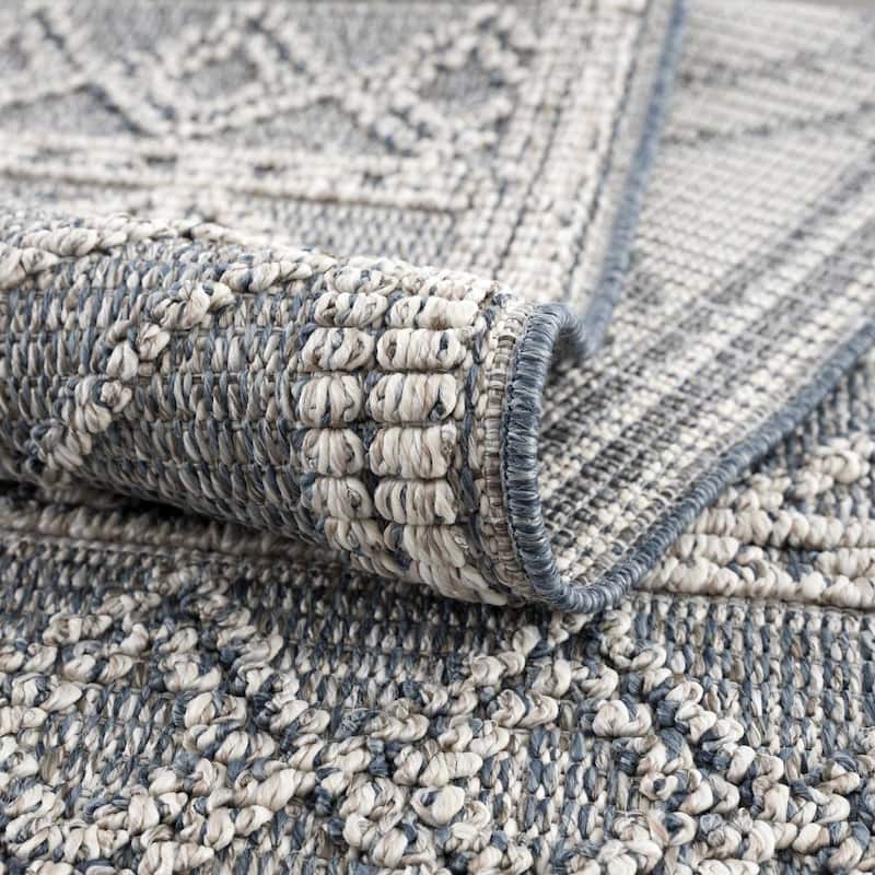 Hauteloom Butch Living Room, Bedroom Patio Outdoor Area Rug - Farmhouse - Taupe,Beige - 2' x 3'