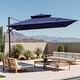 preview thumbnail 40 of 85, 11 x 11 FT Outdoor Square Patio Cantilever Offset Umbrella with Crank and 360 Degrees Rotation Navy Blue