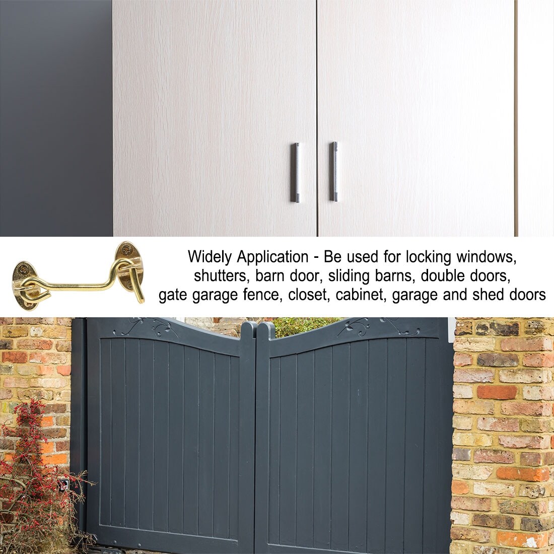Shop 4 Inch Cabin Hook Metal Privacy Hooks Door With Screws Lock