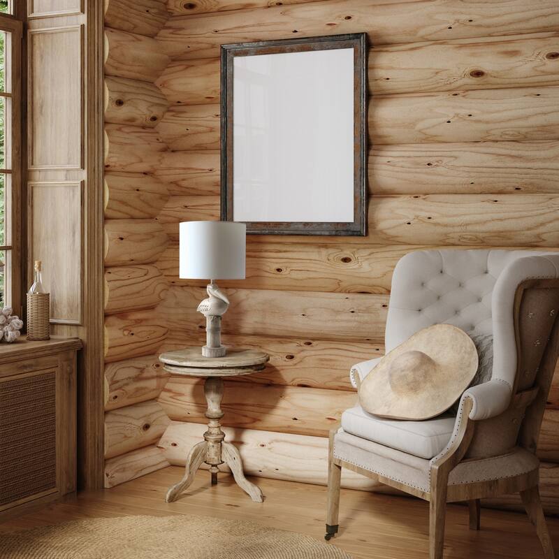 17.25 in. Beige Finish Table Lamp with White Shade, Desk Lamp for Writing and Computer Desks