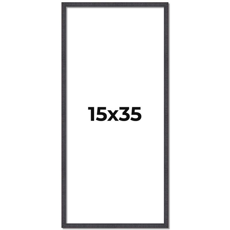 15x35 Frame Brown Solid Wood Picture Frame - Complete Modern Photo