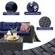 preview thumbnail 6 of 16, MakeYourDay 10-Seater Rattan Sectional Sofa Set with 2 Kinds of Gas Fire Pit Tables