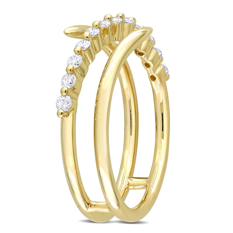 Miadora 1/4ct TDW Diamond Coil Ring in 10k Yellow Gold