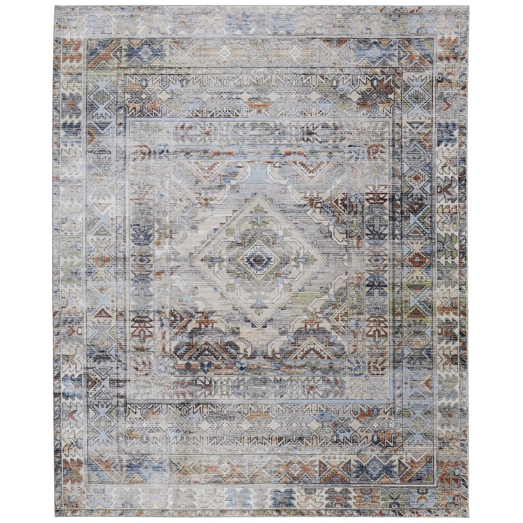 Grand Bazaar Claymore Machine Made Distressed Transitional Area Rug