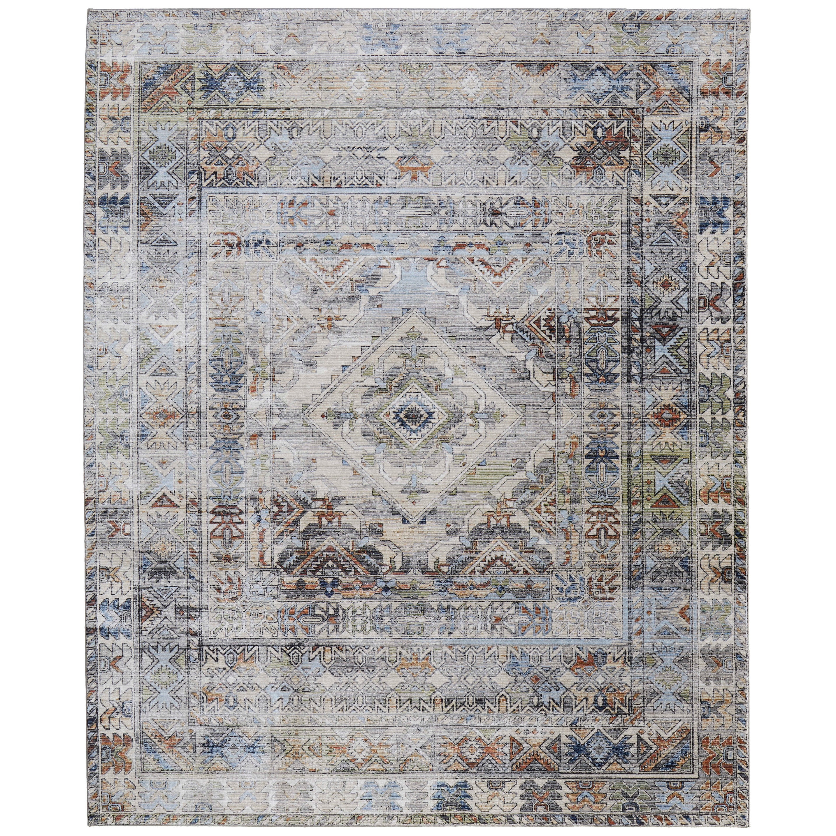 Grand Bazaar Claymore Machine Made Distressed Transitional Area Rug