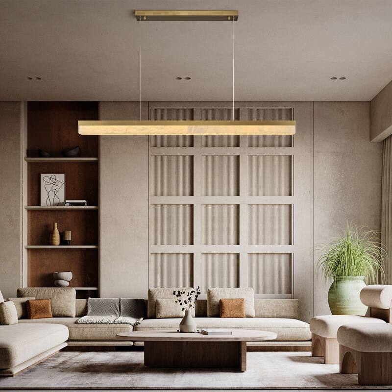 KAYLA Alabaster Pendant Light 1200 - 1800 Matte Black/Gold