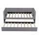 preview thumbnail 26 of 31, Contemporary Design Upholstered Daybed with Ergonomic Backrest and Trundle, Space-saving, Twin Size