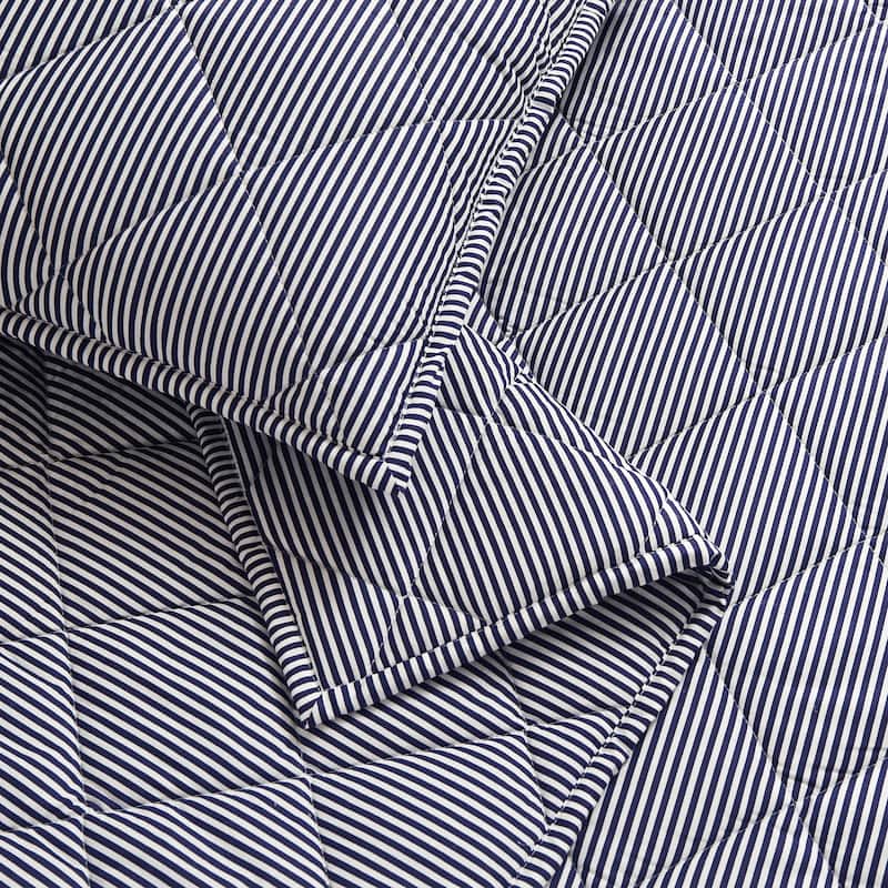 Brooklyn Loom Pinstripe 3 Piece Quilt Set