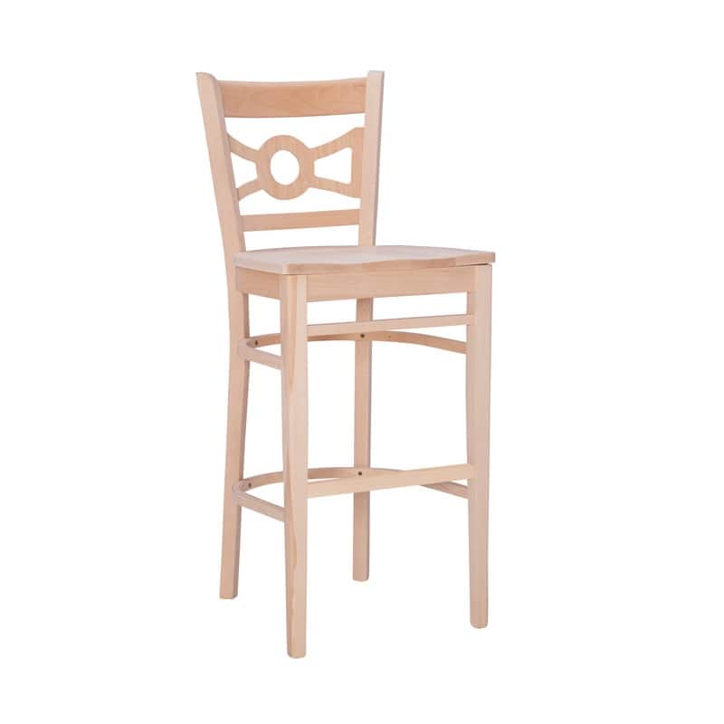 Linon Talyn Unfinished Solid Wood Farmhouse Barstool (Set of 2)