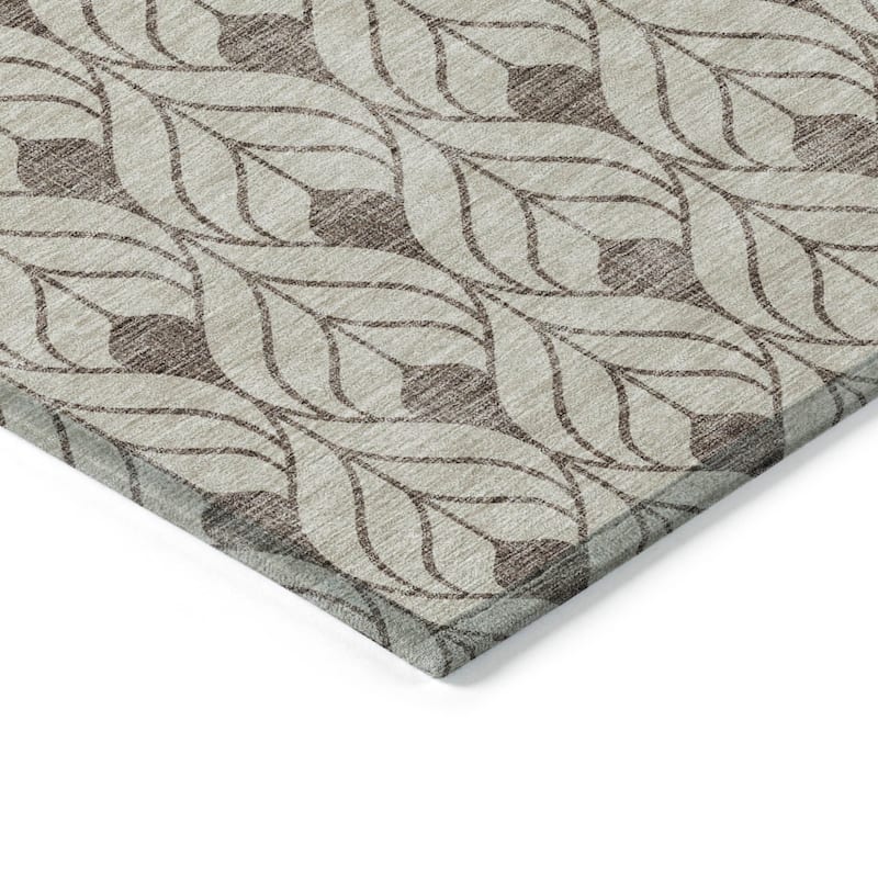 HomeRoots Geometric Transitional Rectangle Outdoor Rug