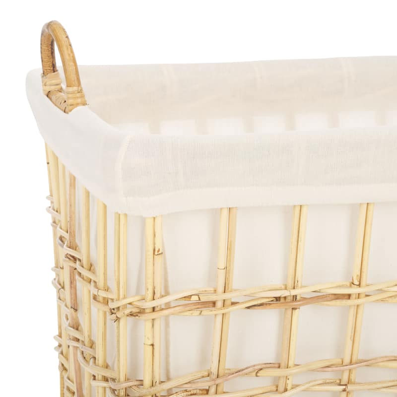 SAFAVIEH Sureyya Basket with Liner - 28" W x 20" D x 22" H - 28Wx20Dx22H
