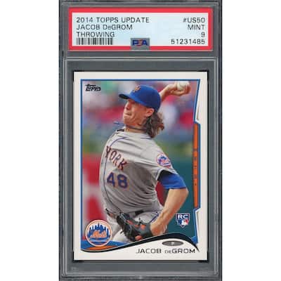 Jacob Degrom 2014 Topps Update Baseball Rookie Card #US50 PSA 9 - 8'6" x 11'6"