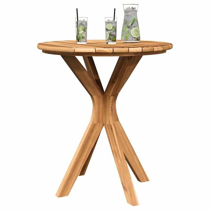 vidaXL Patio Table Brown Solid teak wood