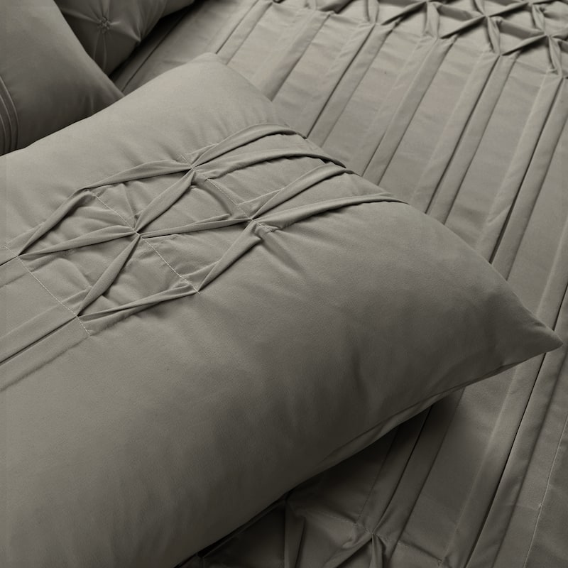 Lush Decor Arora Pleat 5 Piece Comforter Set