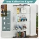 preview thumbnail 74 of 165, Glass Display Cabinet with Doors & Locks, Acrylic Shelves, Floor Standing Storage Showcase for Home or Office