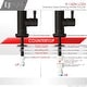 preview thumbnail 12 of 15, STYLISH Matte Black Pull Down Kitchen Faucet with Cold Water Tap and Deck Plate - Matte Black