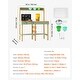 preview thumbnail 9 of 9, Natural-Green Cedar Wood Outdoor Mud Kitchen Playset for Kids - 15.4” D x 30” W x 36” H