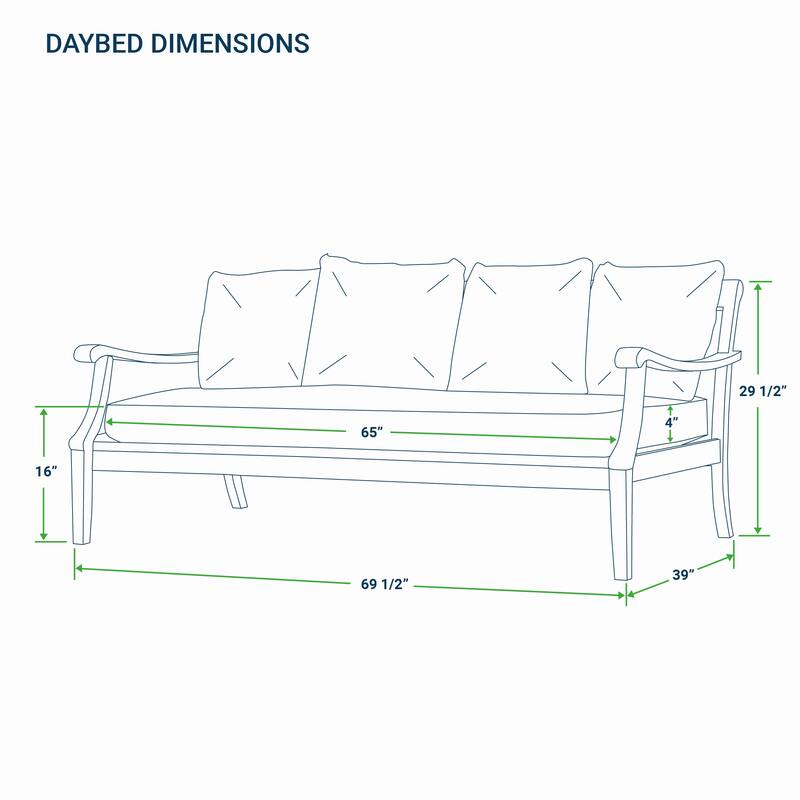Cambridge Casual Como Solid Wood Outdoor Daybed