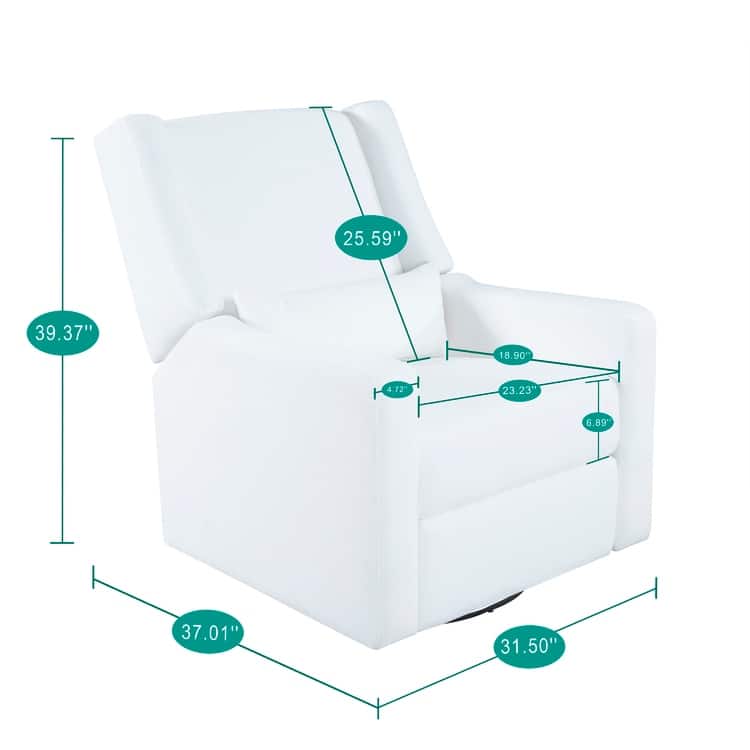 Tanya Luxury Power Motion Recliner Chair with Swivel Glider, Upholstered Living Room Reclining Sofa Chair with Lumbar Support
