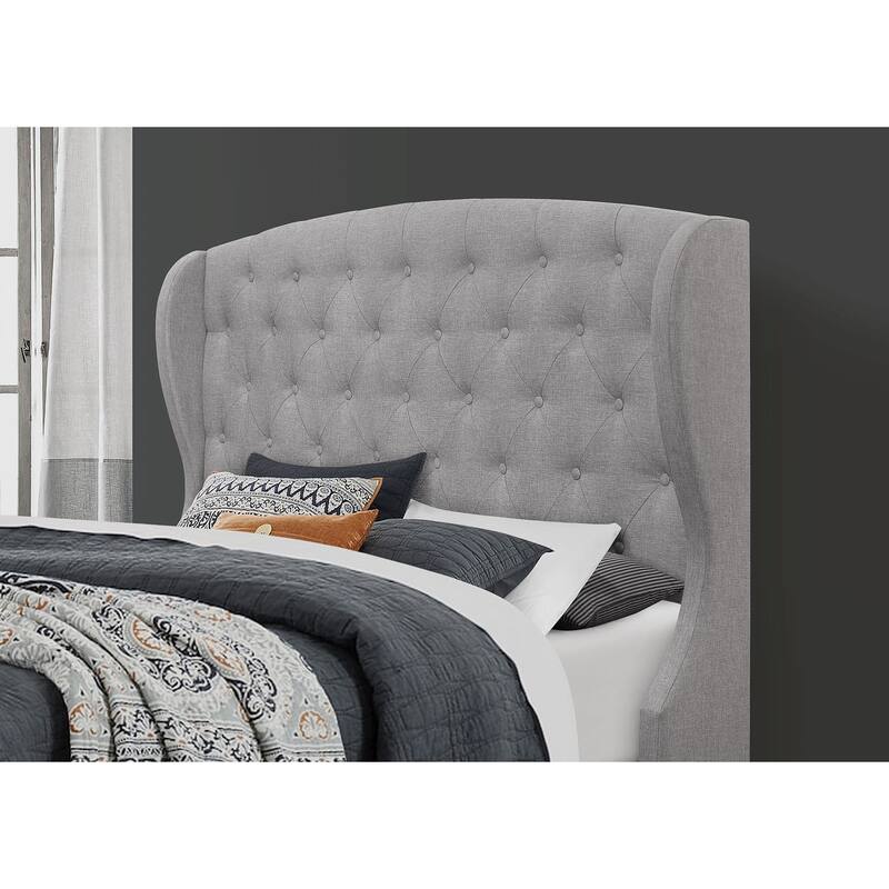 Samuel Upholstered Wingback Platform Bed