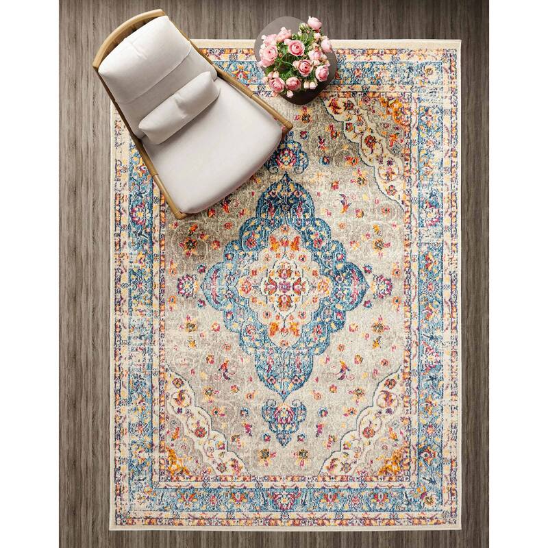 ECARPETGALLERY Machine Made Daria Grey Area Rug