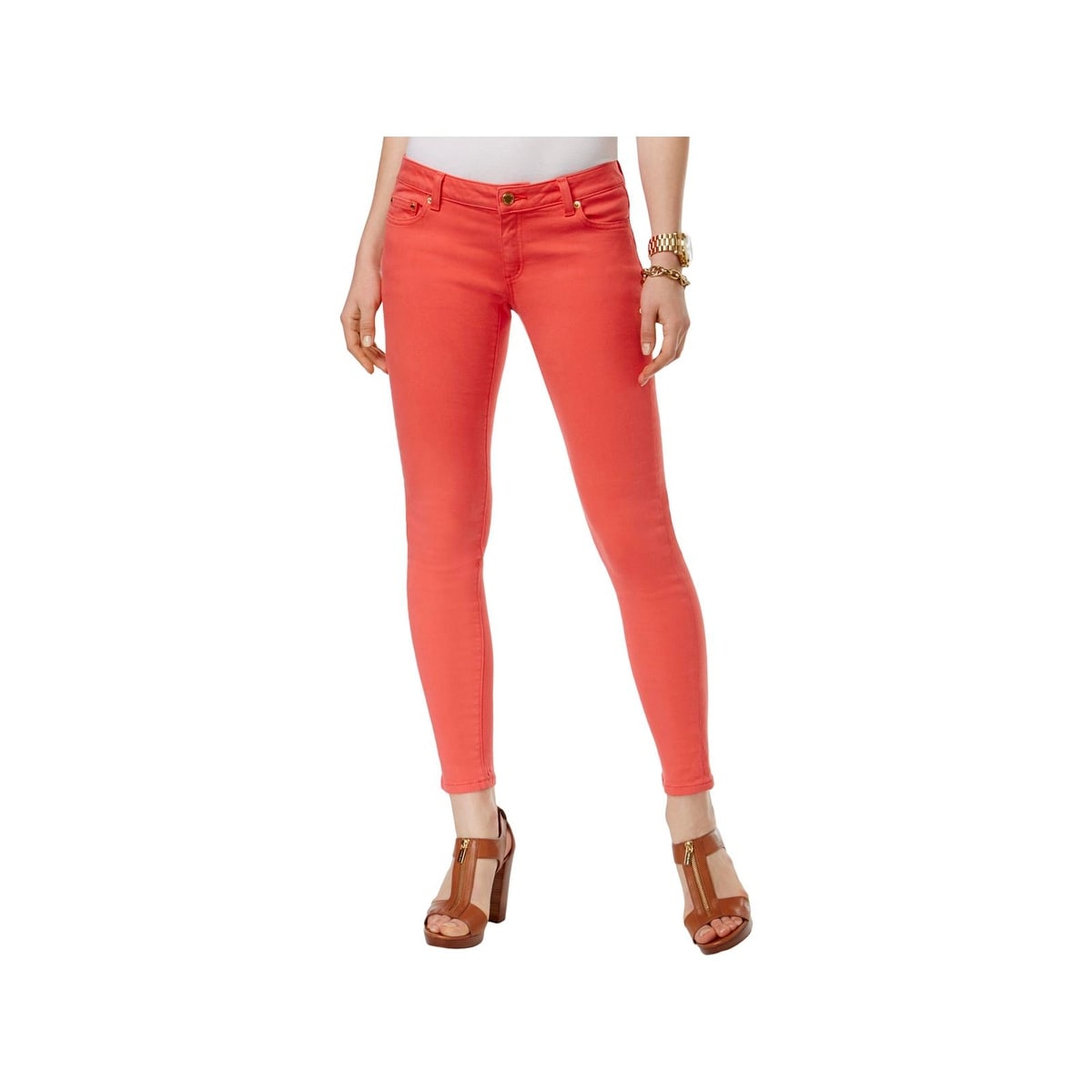 michael kors jeans womens orange