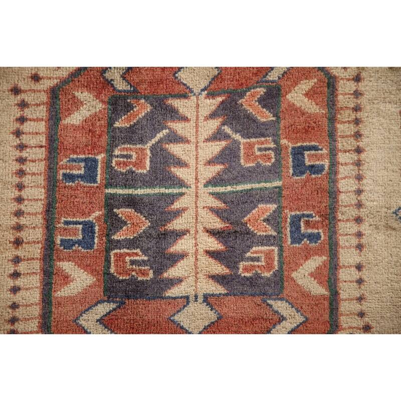 Vegetable Dye Meshkin Persian Vintage Area Rug Handmade Wool Carpet - 5'1"x 9'2"