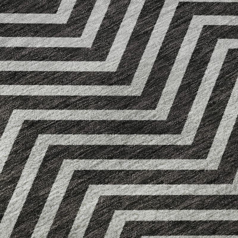 Premium Washable Super Soft Modern Chevron Mayfield Rug