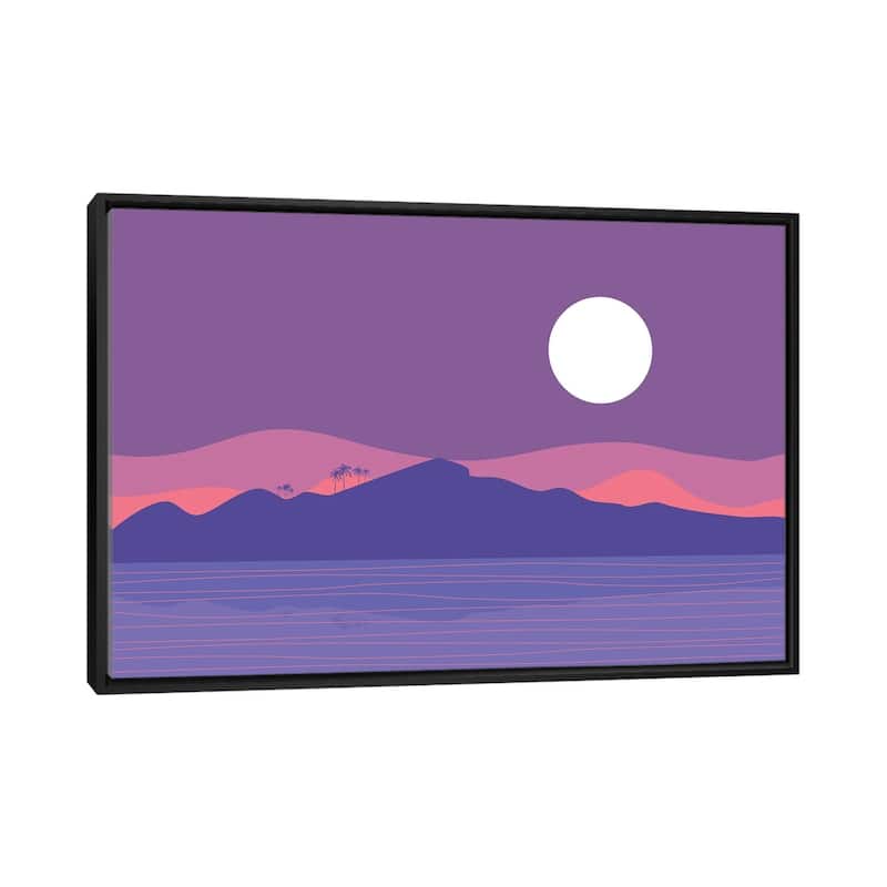 iCanvas "Tropical Landscape III" by The Old Art Studio Framed - Black - 32x48