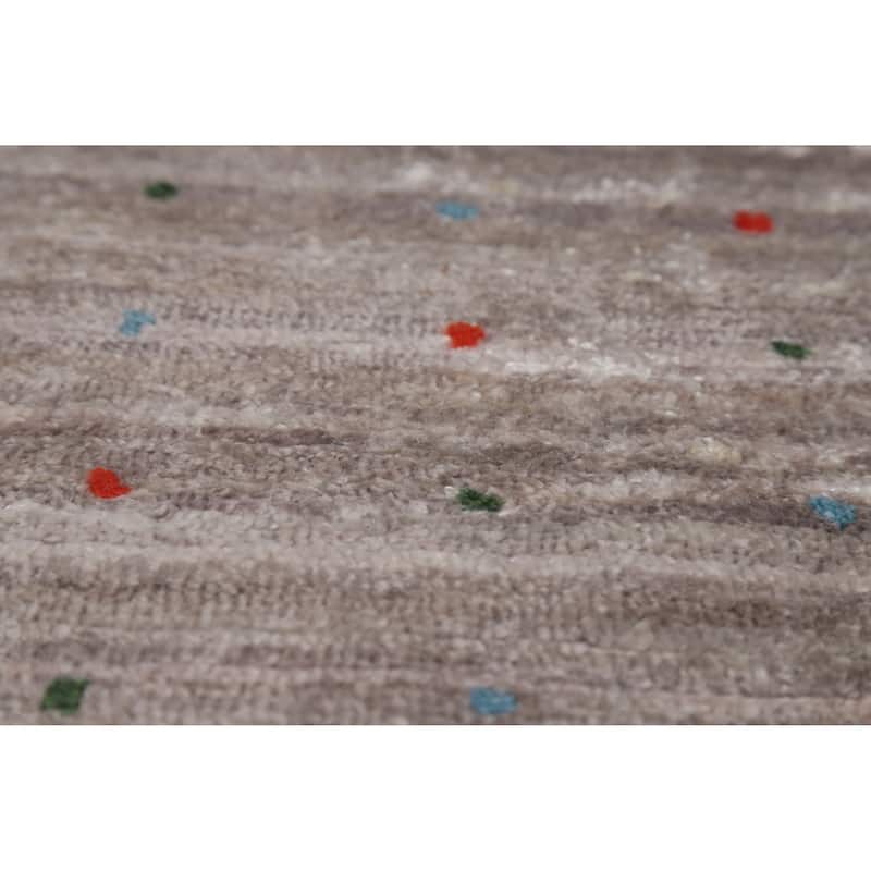 Gabbeh Oriental Area Rug Handmade Living Room Silk Carpet - 8'11" x 11'7"
