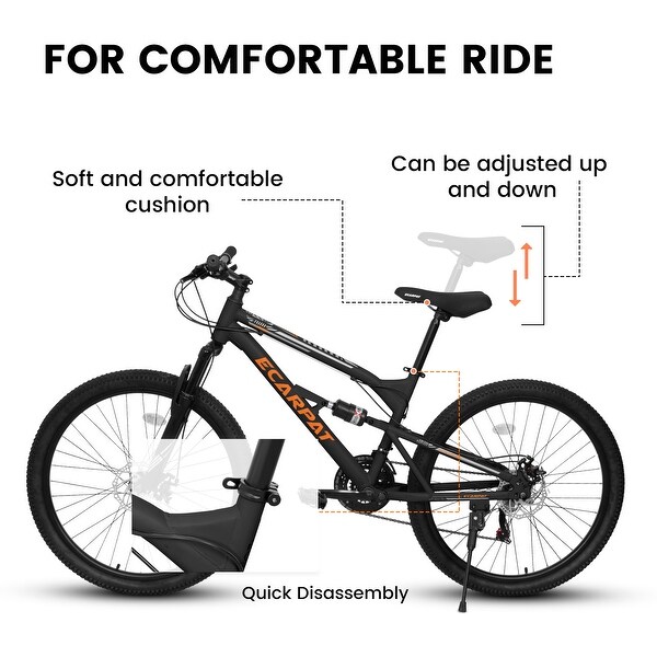Mobi bike黒 Black Shock-Absorbing Bikes Unisex Mountain Bike Off-Road