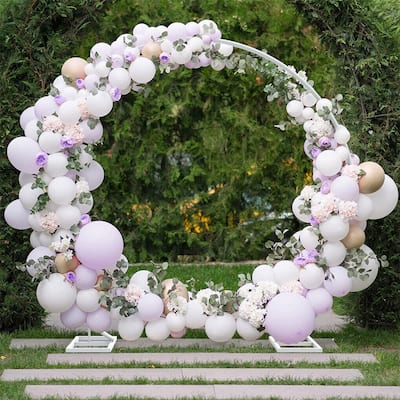Large Circle Wedding Arch Round Garden Archway Arbors Stand 78"H