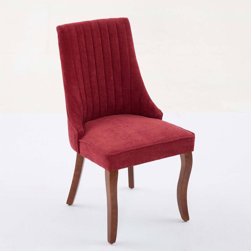 Linen Dining Chairs Channel Kitchen Dinner Chair,Set of 2