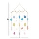 preview thumbnail 6 of 5, The Novogratz Multi Colored Metal Indoor Outdoor Geometric Windchime with Stained Glass