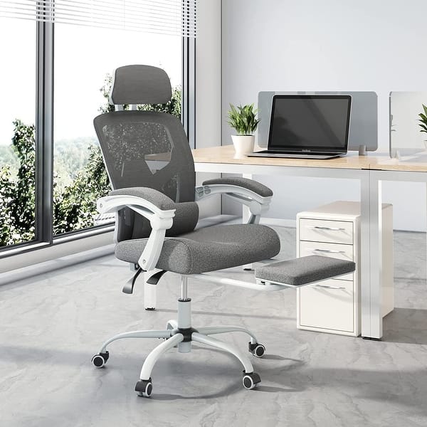 Snugway Ergonomic High Back Mesh Home Office Chair with Footrest