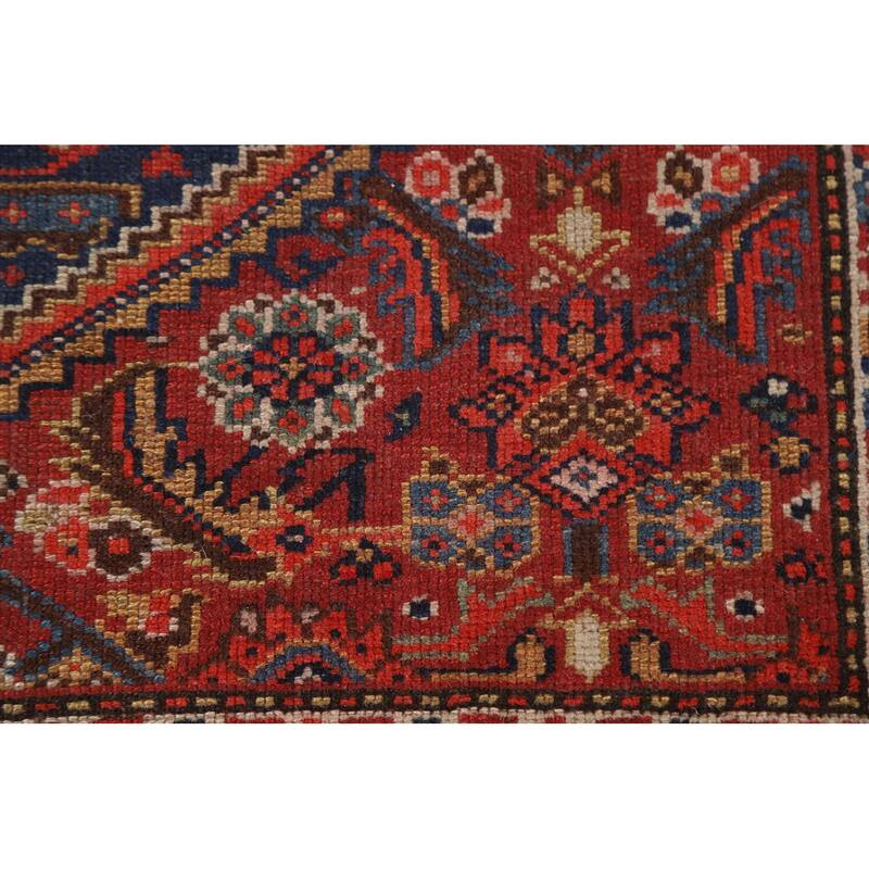 Pre-1900 Antique Bakhtiari Persian Area Rug Handmade Wool Carpet - 4'8"x 6'1"