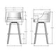 preview thumbnail 18 of 16, Amisco Ramon Swivel Counter and Bar Stool