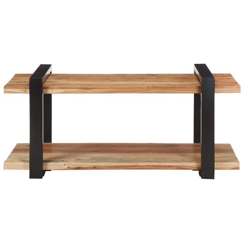 vidaXL TV Stand 35.4"x15.7"x15.7" Solid Wood Acacia